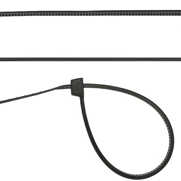 Кабельные стяжки черные ХС-Ч, 4.5 x 200 мм, 100 шт,нейлоновые, СИБИН 3788-45-200